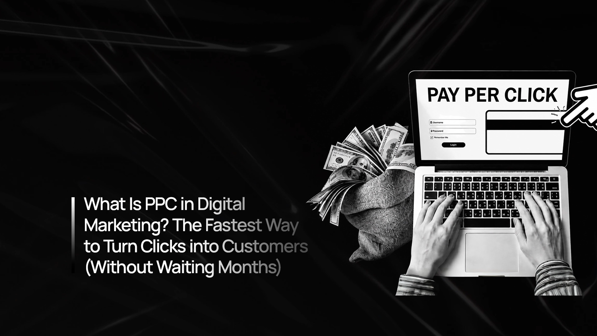 PPC in digital marketing showing paid advertising campaigns driving clicks, leads, and customer conversions